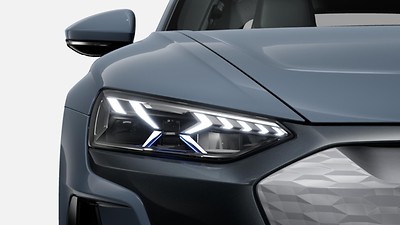 Matrix LED headlamps with Audi laser light and LED rear combination lamps, lighting scheme and dynamic turn signal