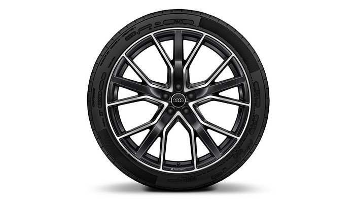 22" 5-V-spoke-star design wheels, bicolor finish