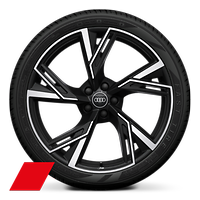 Räder Audi Sport, 5-V-Speichen-Trapez, anthrazitschwarz, glanzgedreht, 8,5Jx21, Reifen 255/35 R21