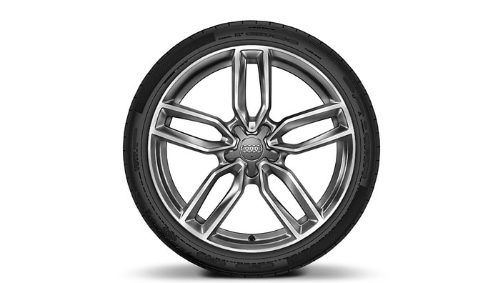 19" 5-double-spoke-star design contrasting Gray wheels