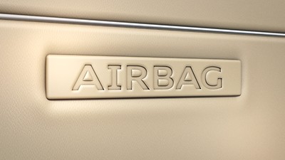 Rear passenger side airbags and illuminated seat belt buckles