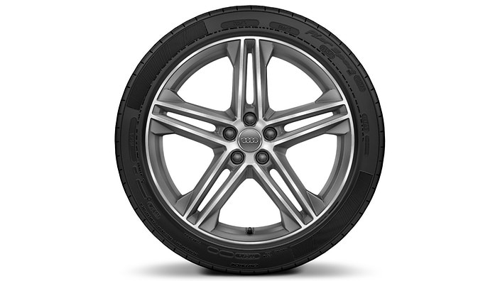 20" 5-double-spoke star design wheels, bi-color finish with all-season run flat tires
