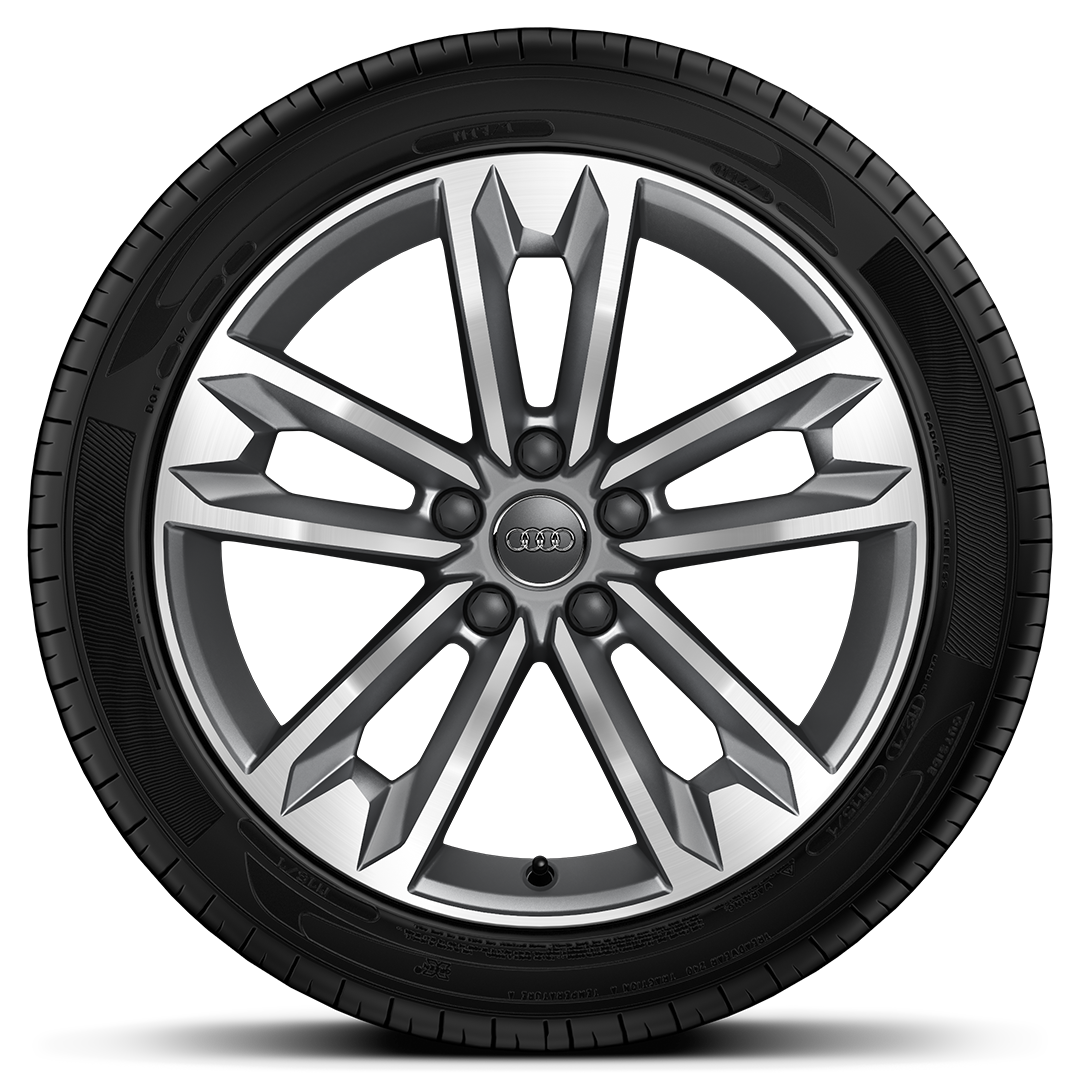 18&quot; x 8.5J &apos;5-V-Spoke&apos;design alloy wheels in contrast grey, diamond cut finish with 245/45 R18 tyres