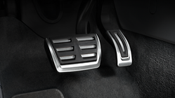 Pedal caps in stainless steel, for vehicles with automatic gearbox