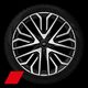 Cerchi Audi Sport, design S a più razze, Nero Antracite, torniti lucidi, 8,0J x 19, pneumatici 235/35 R19