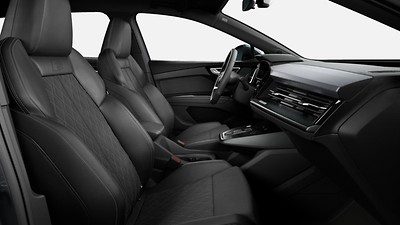 S Line interior with sports seats in Black Dinamica/Leatherette combination