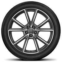 20” x 8.5J ‘5-V-spoke’ design matt titanium finish alloy wheels with 255/35 R20 tyres