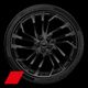 20" evo design, gloss-black wheels