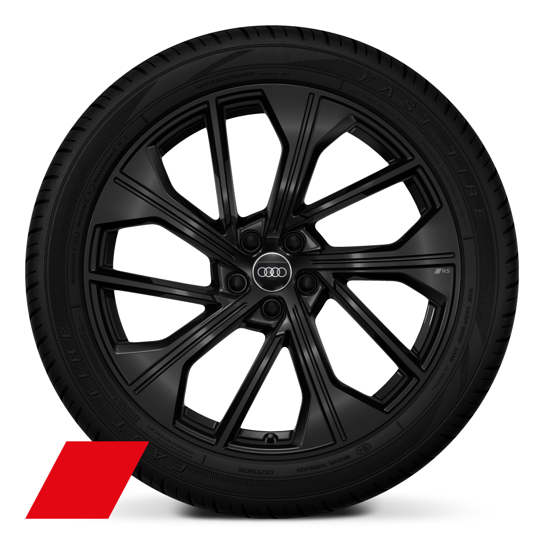 21" 5-v-spoke offset design Phantom black finish wheels