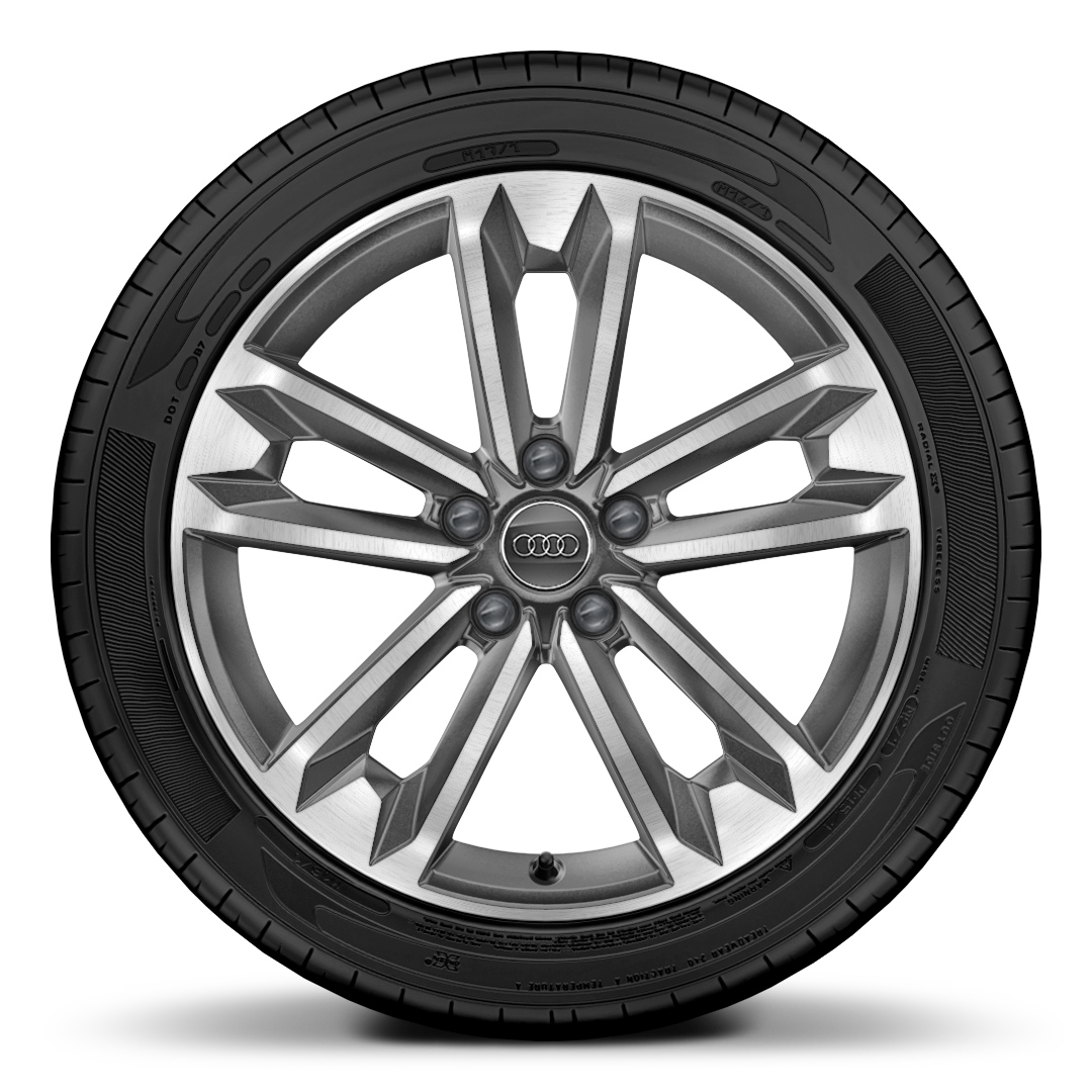 18" 5-V spoke design, graphite grey wheels