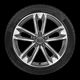18" 5-V spoke design, graphite grey wheels