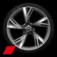 22" x 10.5J Five V-spoke trapezoidal style, Matte Grey, diamond-turned alloy with 285/30 R22 tyres