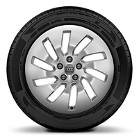 Rodas de alum&iacute;nio fundido em design Aero de 10 bra&ccedil;os, 8J x 18 com pneus 225/55 R18