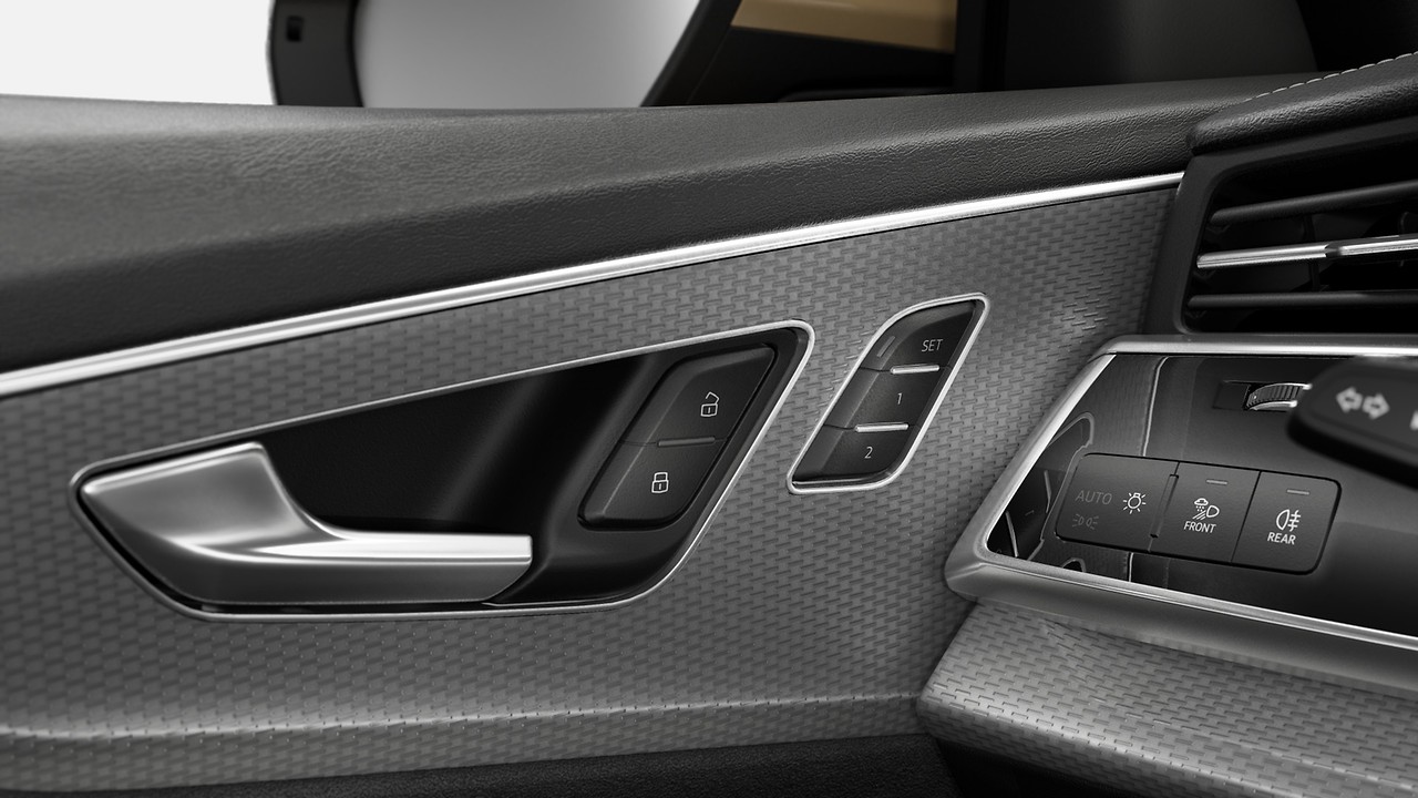 Front seats, electrically adjustable with memory function for the driver seat