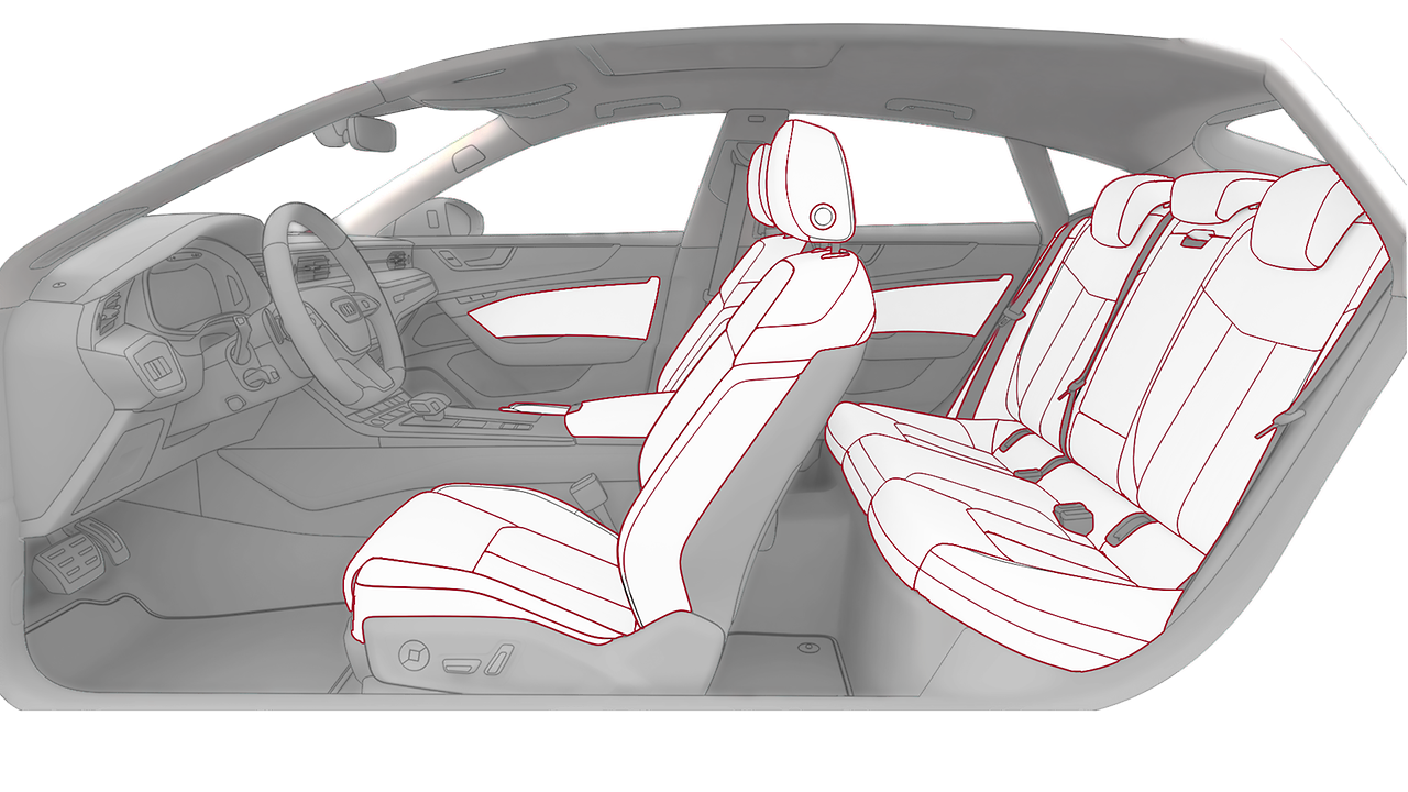 Acabamento em couro Valcona Audi exclusive