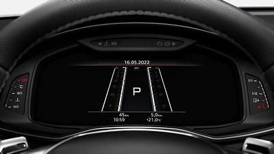 Audi virtual cockpit plus z dodatkową konfiguracją RS