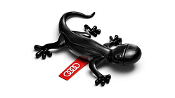 Gecko air freshener, black, zesty