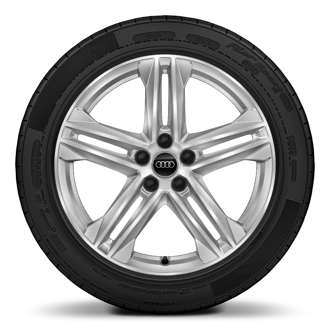 Wheels, 5-double-spoke star style (S style), diamond-turned, 8.0J x 19, 235/55 R19 tires