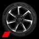 Audi Sport® 7-spoke-rotor design wheels, anthracite black finish