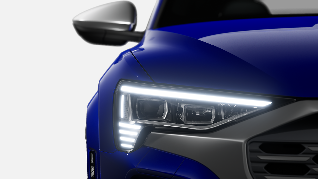 Proiettori a LED Audi Matrix con indicatori di direzione dinamici anteriori e posteriori