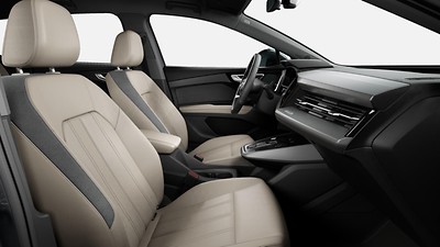 Interior with standard seats in Beige leather/artificial leather combination