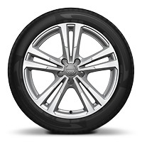 18" 5-parallel-spoke design wheels, size 8J x 18, with 225/40 R18 performance tires