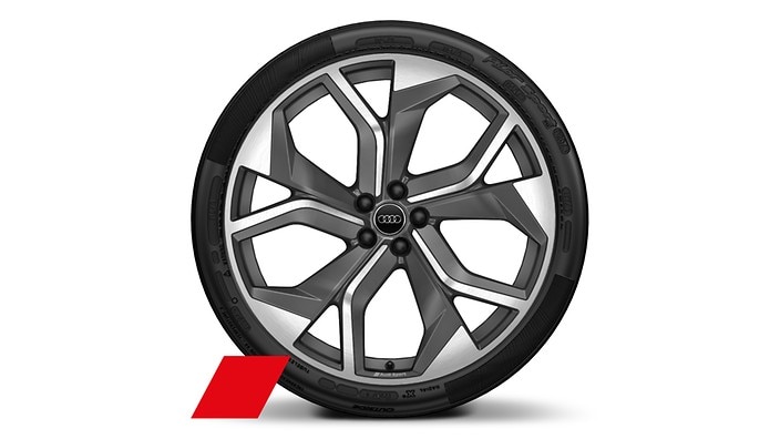 23" Audi Sport 5-Y-spoke rotor design matte titanium wheels