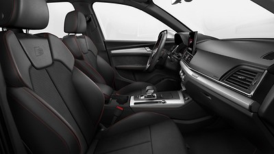 Surpiqûres contrastantes en rouge Audi Sport
