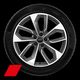 Jantes Audi Sport, style "Edge" 5 bran. doubles, Gris Titane Mat, tournées brillantes, 8,0J x 19, pneus 235/40 R19