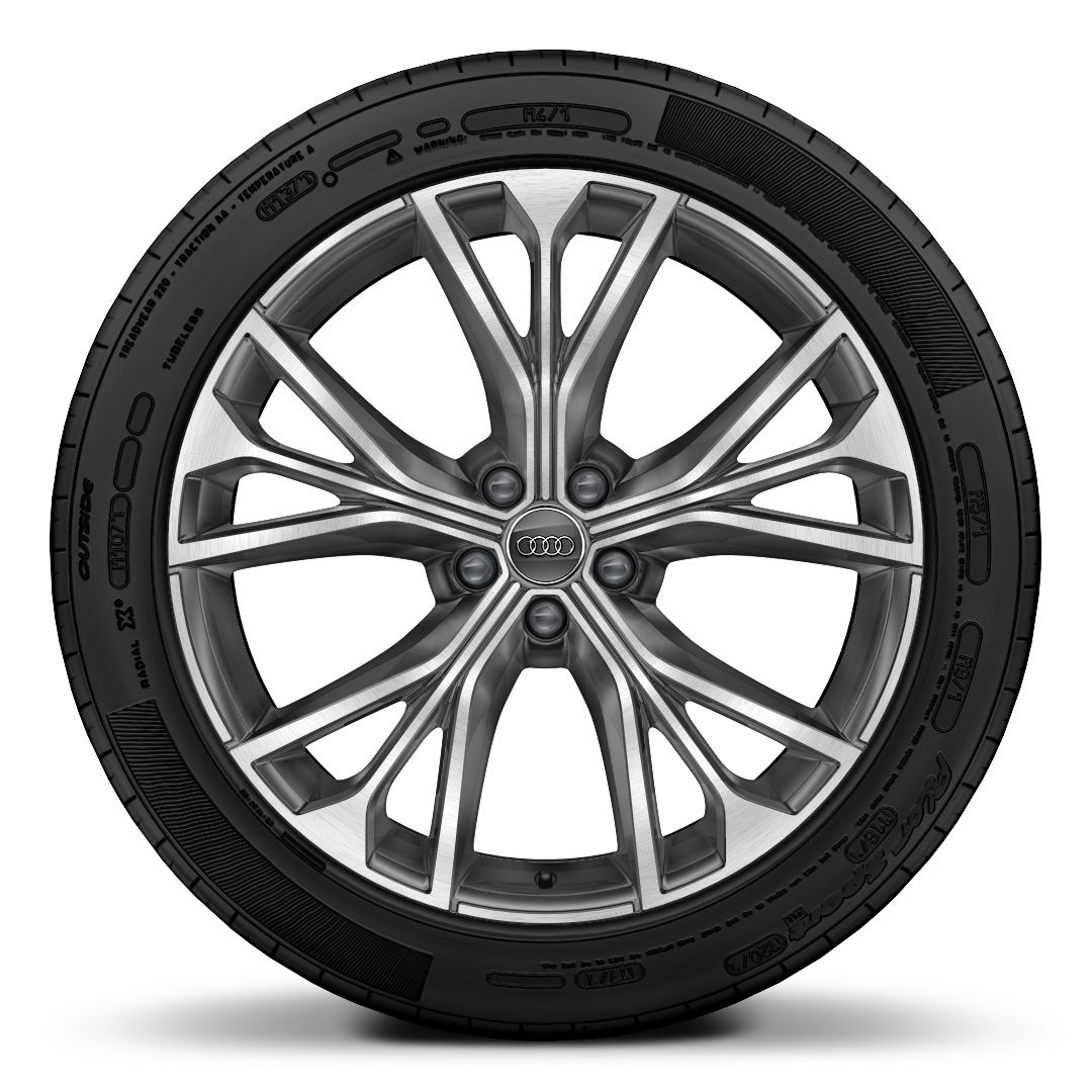 21" 5-W-spoke design, graphite gray wheels