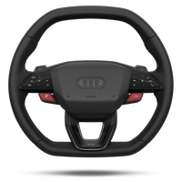 undefined - Volant sport à 3 branches, aplati en haut et en bas, avec multifonction, palettes de changement de vitesses et satellites de commande