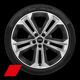 Räder Audi Sport, 5-Doppelspeichen Modul, Einsätze strukturgrau matt, 8,0Jx19, Reifen 245/40 R19