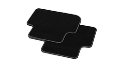 Premium textile floor mats, for the rear, black/steel-grey
