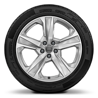 Rodas de alum&iacute;nio fundido em design din&acirc;mico de 5 bra&ccedil;os, tamanho 8,5J x 19 com pneus 245/45 R19