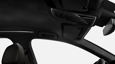 Headliner and rear shelf in Black Dinamica® microfiber