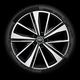 Wheels, 5-V-spoke dynamic style, Graphite Gray, diamond-turned, 8.5J x 21, 255/35 R21 tires