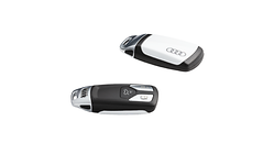 Key cover glacier white, with Audi rings, for keys without chrome clip