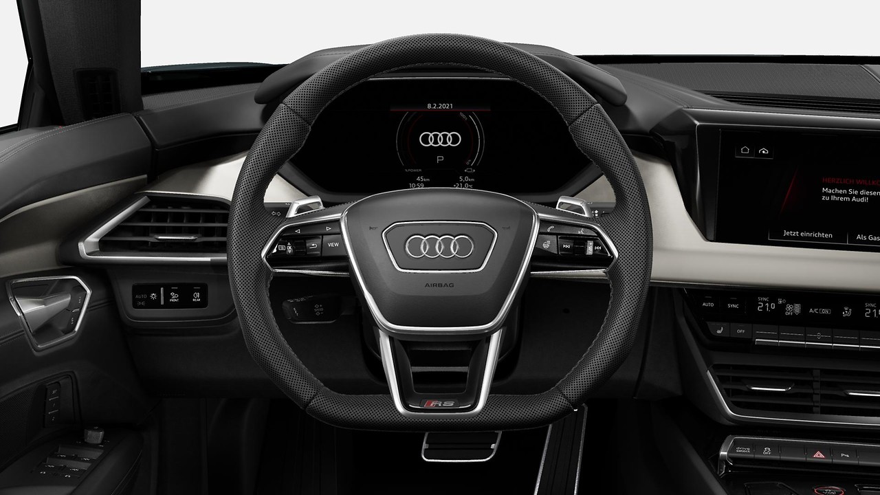 Sport contour leather steering wheel, heated with shift paddles