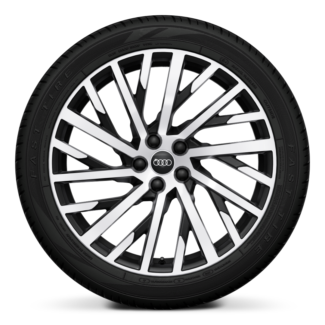 20&quot; x 9J 5-spoke V-style, matt titanium diamond cut with 255/30 R20 tyres