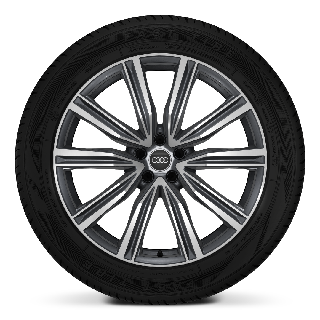 21” x 10.0J &apos;5-V-spoke&apos; design alloy wheels, in contrasting grey with gloss turned finish, with 285/45 R21 tyres