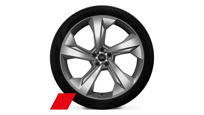 22" 5-arm-edge design wheels, platinum finish