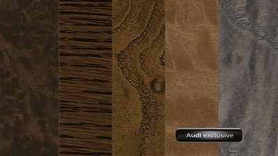 Decorative inserts in wood, Audi exclusive