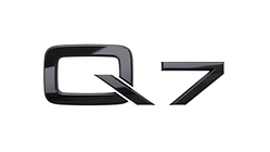 Model name, Q7 in black, for the rear