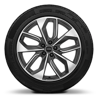 Jantes en alliage l&eacute;ger Audi Sport &agrave; 5 branches doubles, Egde design, finition titane mat, 9x20