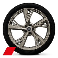 Räder Audi Sport, 5-V-Speichen-Trapez, neodymgold matt, 8,5Jx21, Reifen 255/35 R21