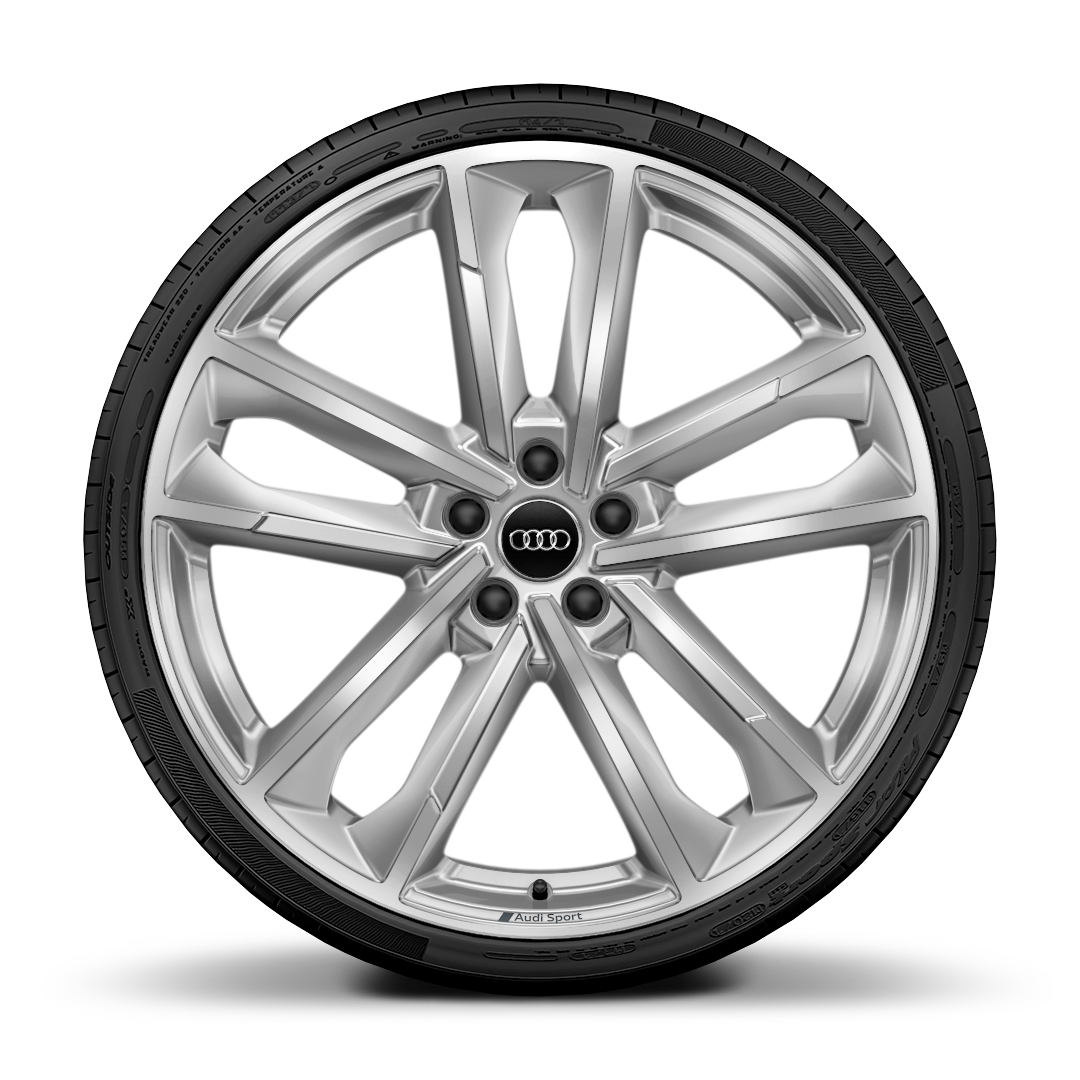 Jantes de liga leve Audi Sport 21" com 5 bra&ccedil;os duplos e pneus 255/35 R21