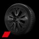 Jantes Audi Sport, structure aérodynamique à 5 branches, noir métallisé, 9,5Jx21, pneus 265/45 R21