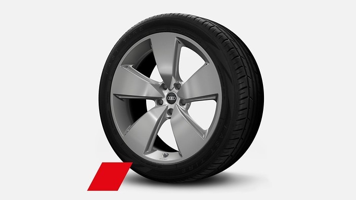 22" 5-arm design wheels, platinum gray finish