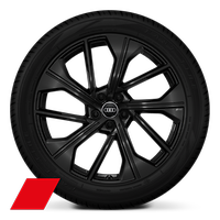 21" aluminiumfälgar, Audi Sport, 5-V-ekrad offset-design, svart metallic
