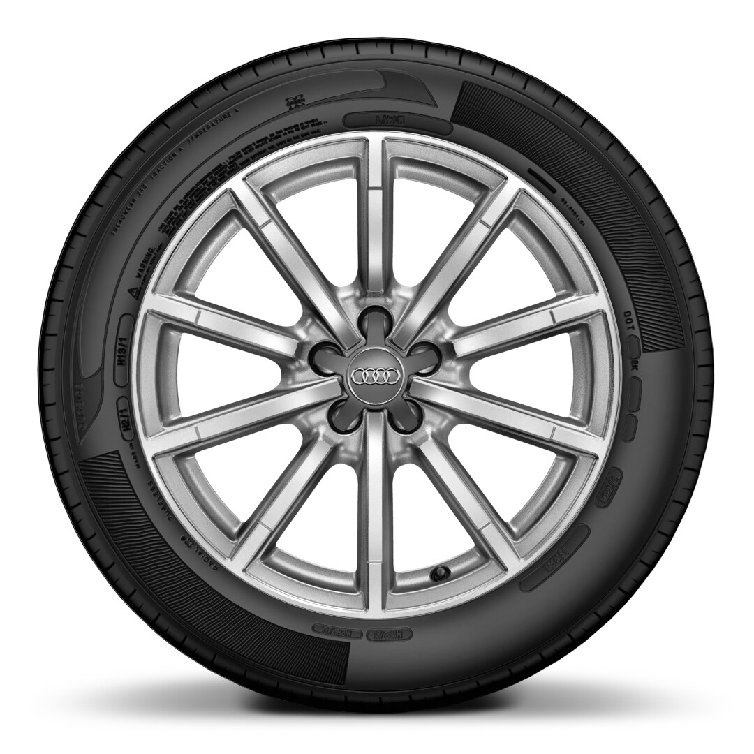 17” x 7.5J ‘10-spoke’ high-gloss alloy wheels with 215/40 R17 tyres